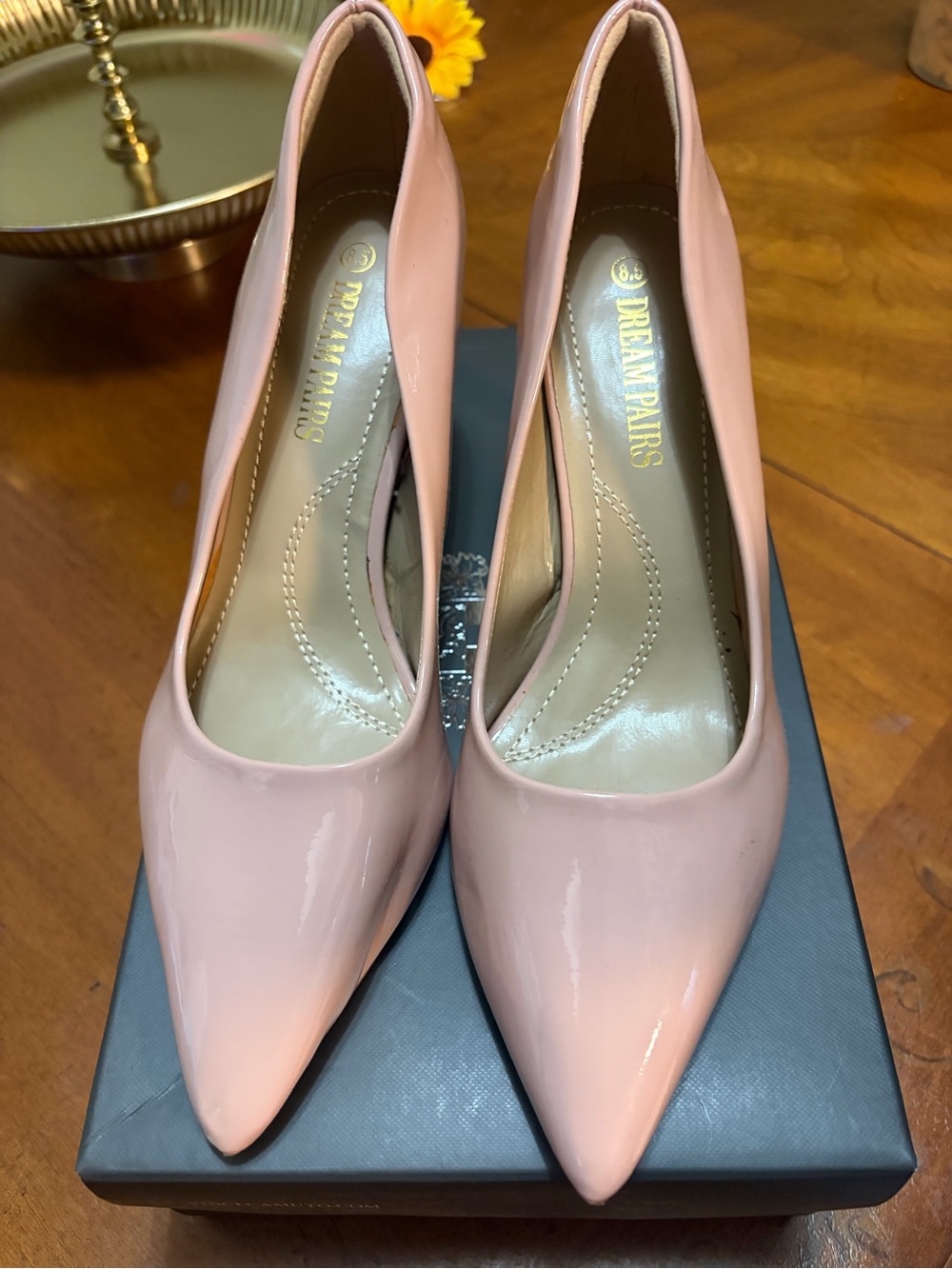 Woman’s heels leather Blush pink